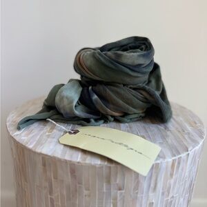NWT Raquel Allegra Camo Green and Brown Scarf $140